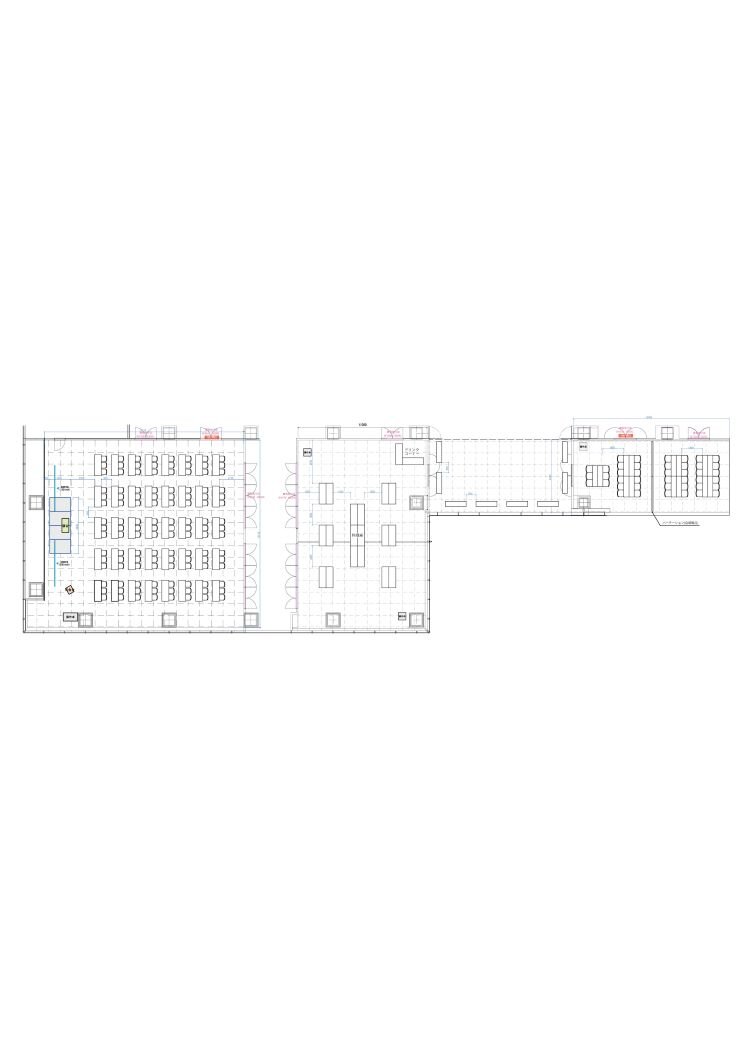 Link Room1 スクール＋Link Room2,3 立食＋Lounge 展示