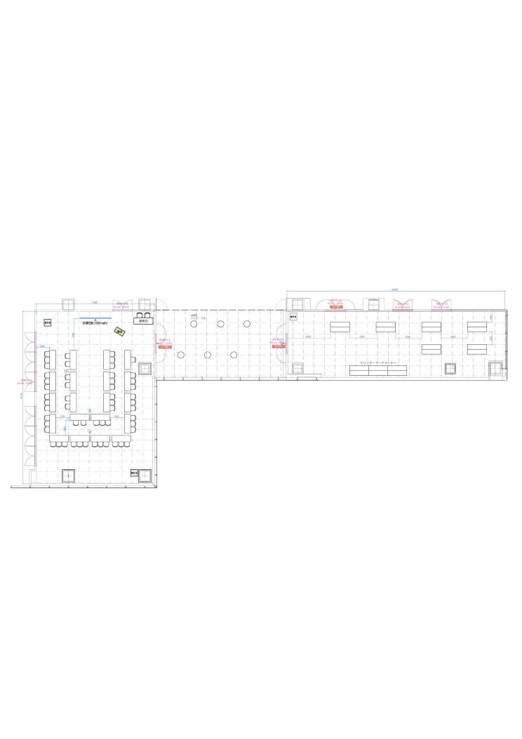 Link Room2,3 コの字＋Dialogue Room1,2_Cross Lounge 立食